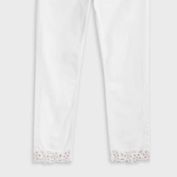 TED
BAKER Gold Bead Embroidered Hem Lillya Dainty Studded Jean retail $175 NWT - Picture 8 of 15